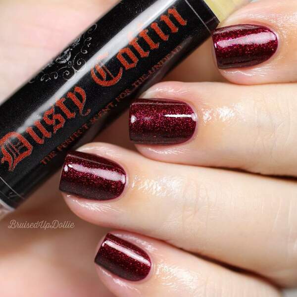 Nail polish swatch / manicure of shade Dollish Polish Blood Like Liquid Fire