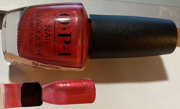 Nail polish swatch / manicure of shade OPI Heart and con-soul