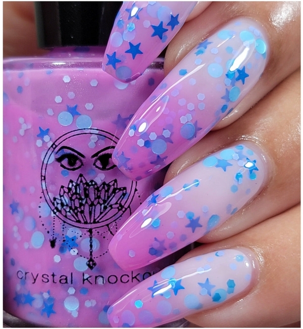 Nail polish swatch / manicure of shade Crystal Knockout Astrology Owl