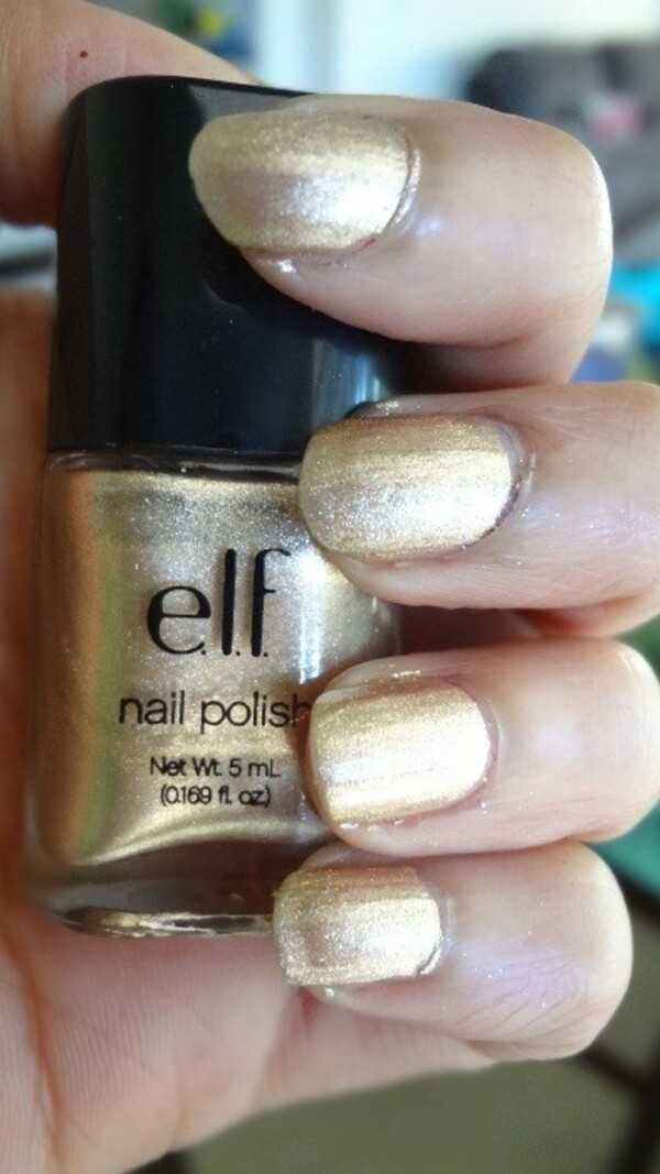 Nail polish swatch / manicure of shade E.L.F. Pot of Gold