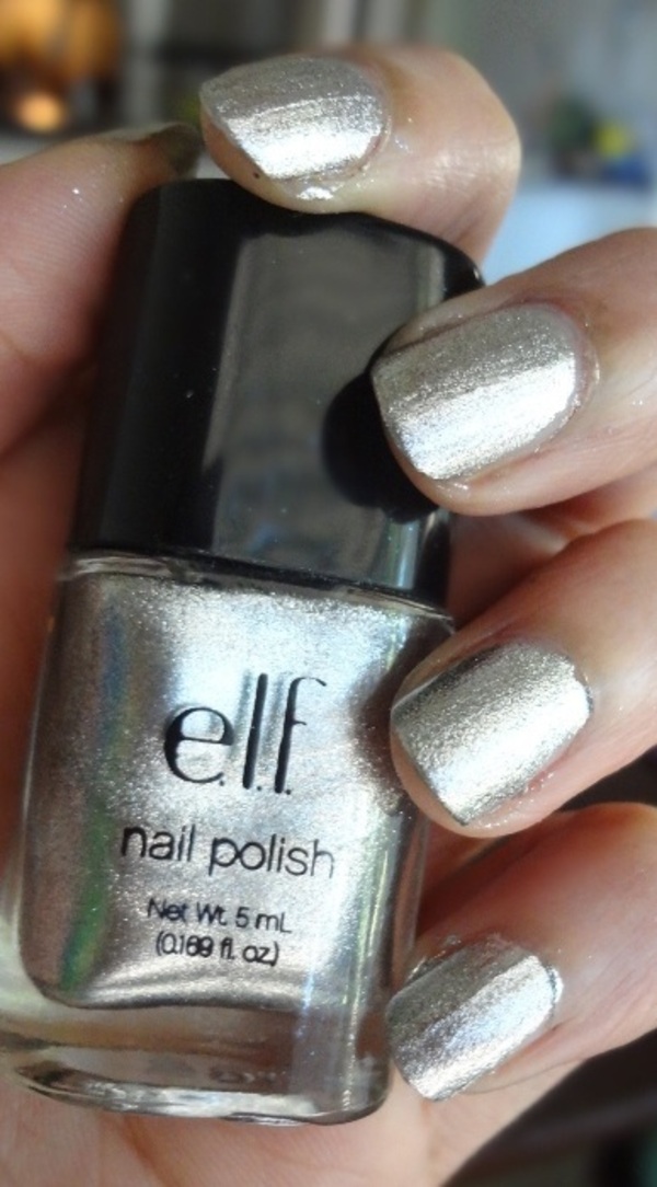 Nail polish swatch / manicure of shade E.L.F. Liquid Metal