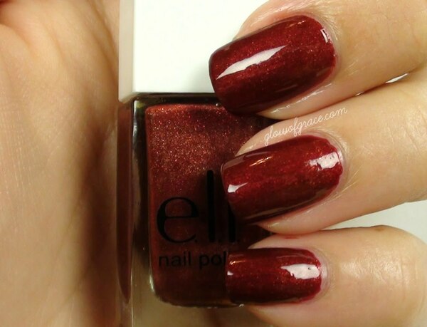 Nail polish swatch / manicure of shade E.L.F. Cranberry