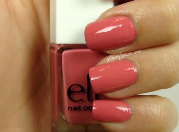 Nail polish swatch / manicure of shade E.L.F. Bubble Gum Pink