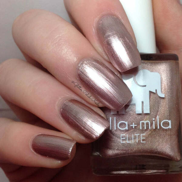 Nail polish swatch / manicure of shade Ella and Mila Champagne Pop