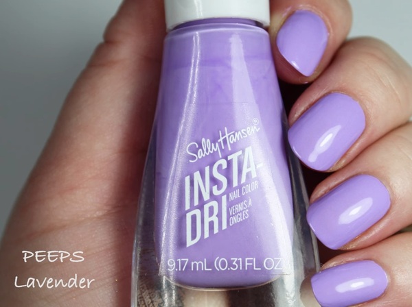 Nail polish swatch / manicure of shade Sally Hansen PEEPS Lavender