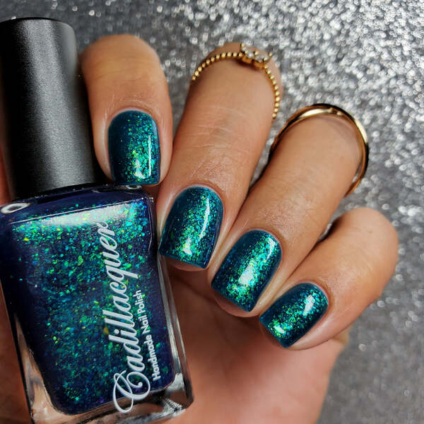 Nail polish swatch / manicure of shade Cadillacquer Oceans Away