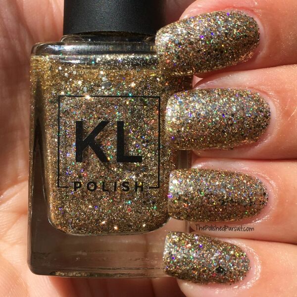 Nail polish swatch / manicure of shade KL Polish Casino Night