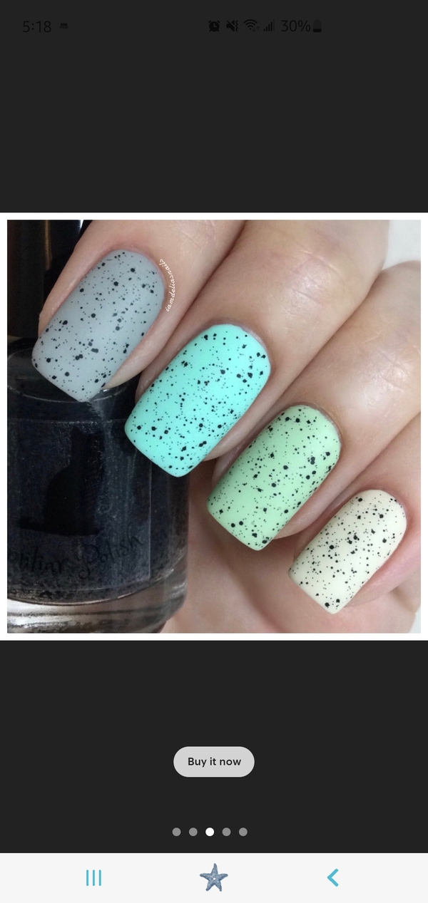 Nail polish swatch / manicure of shade Familiar Polish Bespeckled