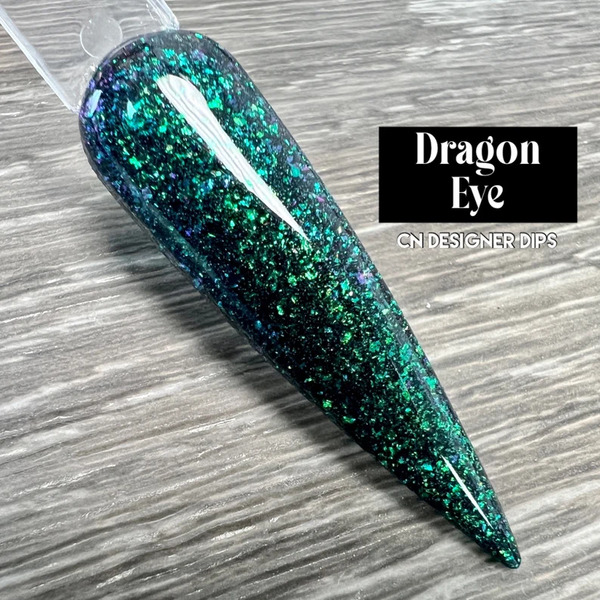 Nail polish swatch / manicure of shade CN Designer Dips Dragon Eye
