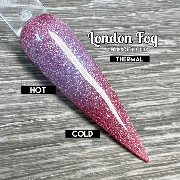 Nail polish swatch / manicure of shade CN Designer Dips London Fog