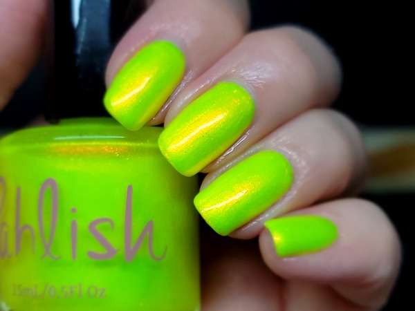 Nail polish swatch / manicure of shade Pahlish Neon