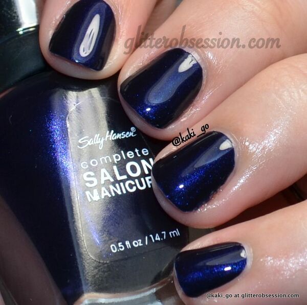 Nail polish swatch / manicure of shade Sally Hansen Navy Baby