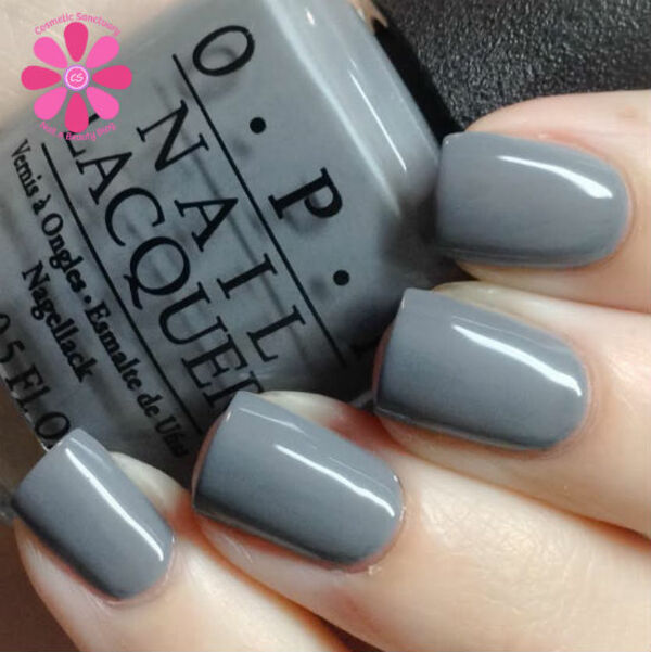 Nail polish swatch / manicure of shade OPI Embrace the Gray