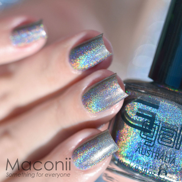 Nail polish swatch / manicure of shade Glitter Gal 10 To Midnight