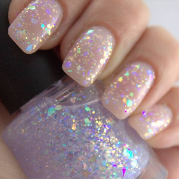 Nail polish swatch / manicure of shade Glitterfied Nails Shattered Opal