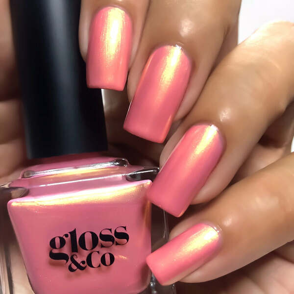 Nail polish swatch / manicure of shade Gloss and Co Sunsickle