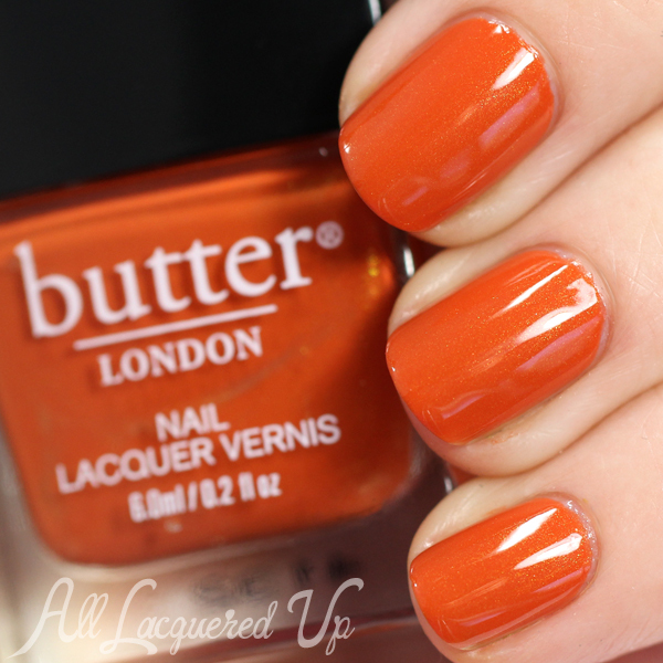 Nail polish swatch / manicure of shade butter London Brick Lane