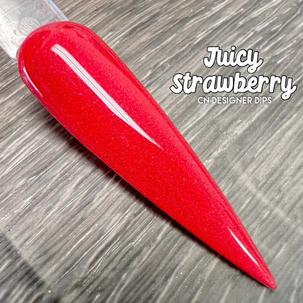 Nail polish swatch / manicure of shade CN Designer Dips Juicy Strawberry