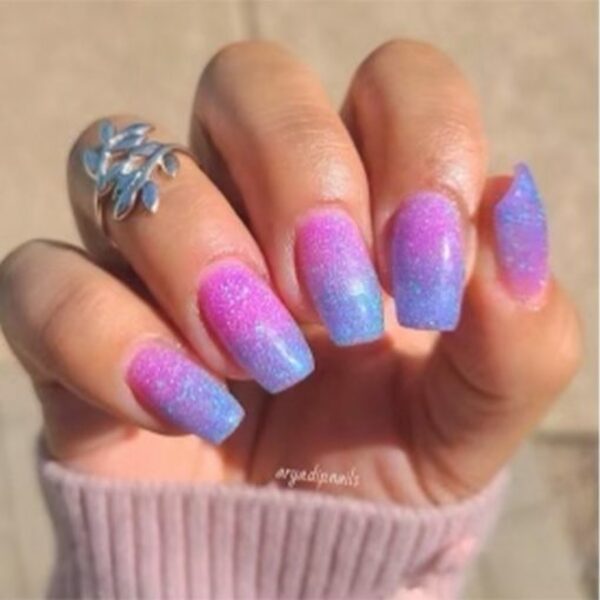 Nail polish swatch / manicure of shade Sparkle and Co. Raincoats and Rainboots