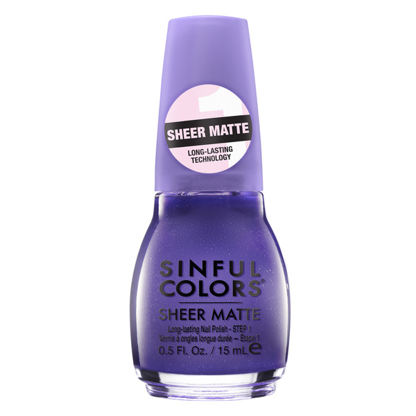 Nail polish swatch / manicure of shade Sinful Colors Veiled in Violet