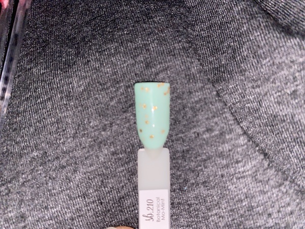 Nail polish swatch / manicure of shade Sparkle and Co. Botanical Mo-Mint