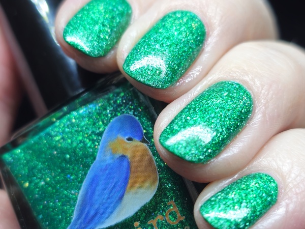 Nail polish swatch / manicure of shade Bluebird Lacquer Rock of Sages