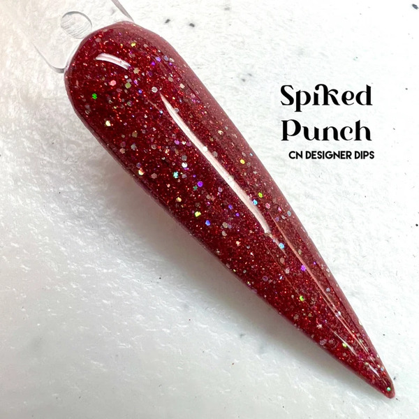 Nail polish swatch / manicure of shade CN Designer Dips Spiked Punch