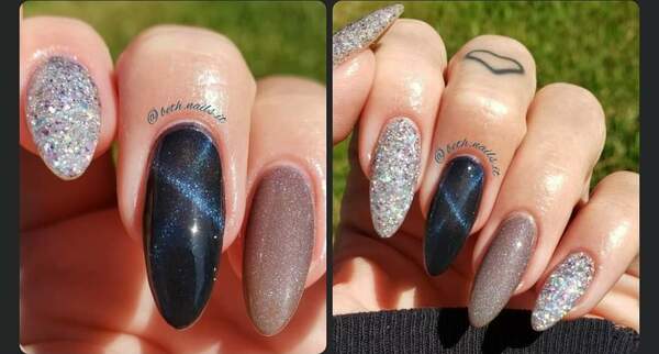 Nail polish swatch / manicure of shade Double Dipp'd See No Evil