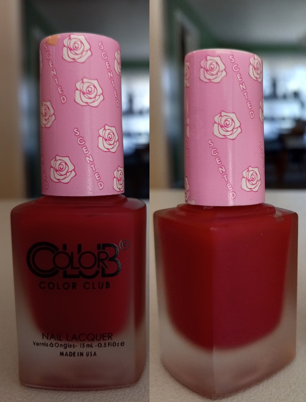 Nail polish swatch / manicure of shade Color Club Roses Are Red...