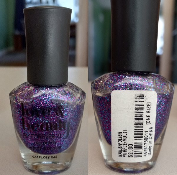 Nail polish swatch / manicure of shade Love and Beauty Purple-Multi