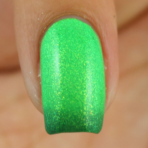 Nail polish swatch / manicure of shade Grace-full Nail Polish Little Green Dinosaur