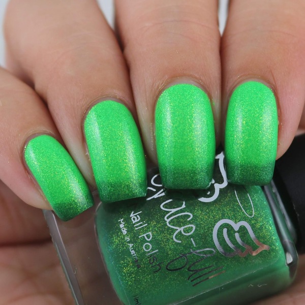 Nail polish swatch / manicure of shade Grace-full Nail Polish Little Green Dinosaur