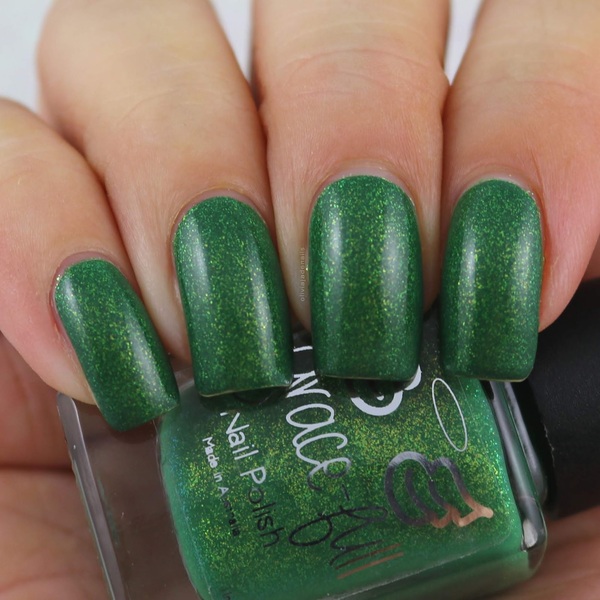 Nail polish swatch / manicure of shade Grace-full Nail Polish Little Green Dinosaur