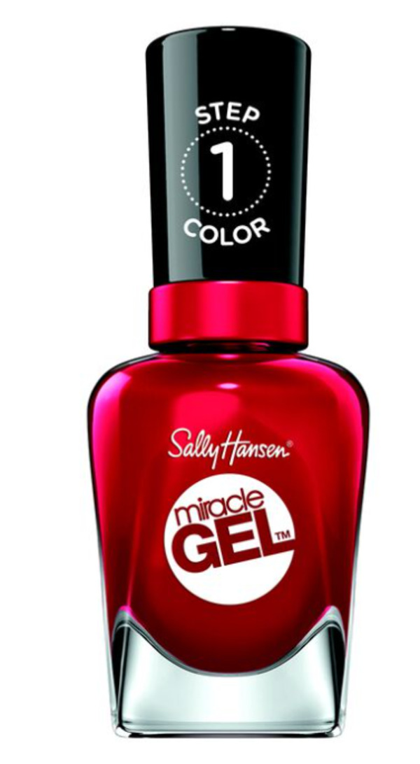 Nail polish swatch / manicure of shade Sally Hansen Miracle Gel Rhapsody Red