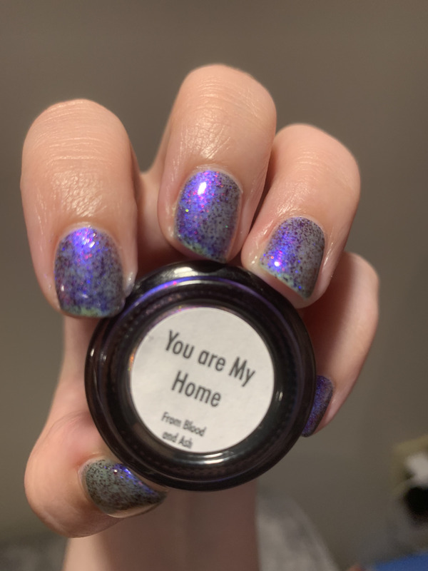 Nail polish swatch / manicure of shade Bee's Knees Lacquer You Are My Home