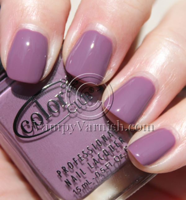 Nail polish swatch / manicure of shade Color Club Uptown Girl