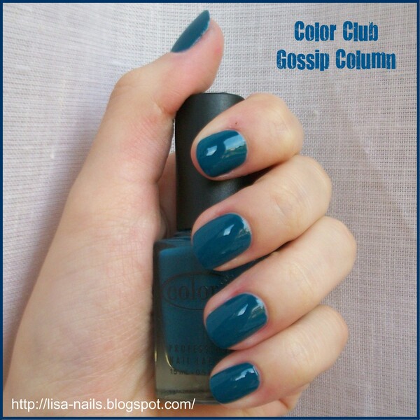 Nail polish swatch / manicure of shade Color Club Gossip Column