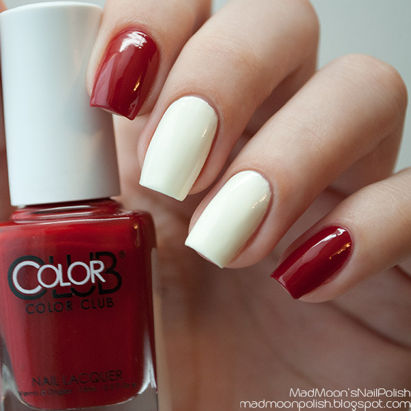 Nail polish swatch / manicure of shade Color Club Red de Rio