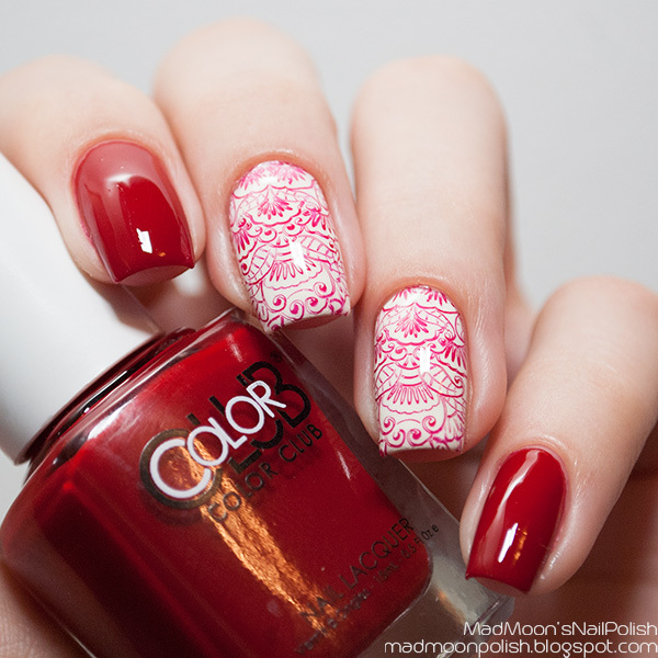 Nail polish swatch / manicure of shade Color Club Red de Rio