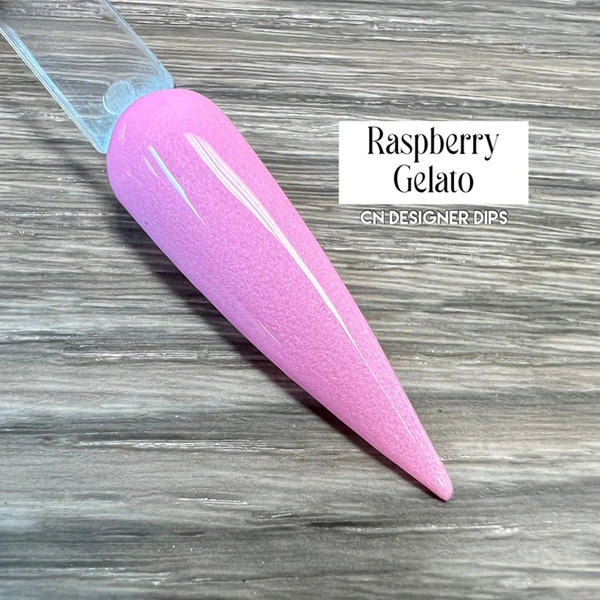 Nail polish swatch / manicure of shade CN Designer Dips Raspberry Gelato
