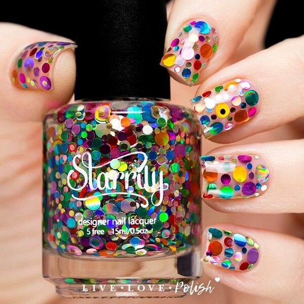 Nail polish swatch / manicure of shade Starrily Balloon Animal