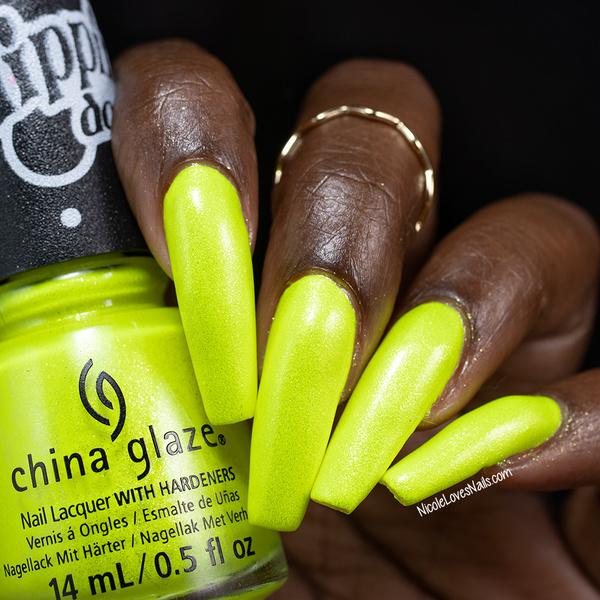 Nail polish swatch / manicure of shade China Glaze Lemon Ice