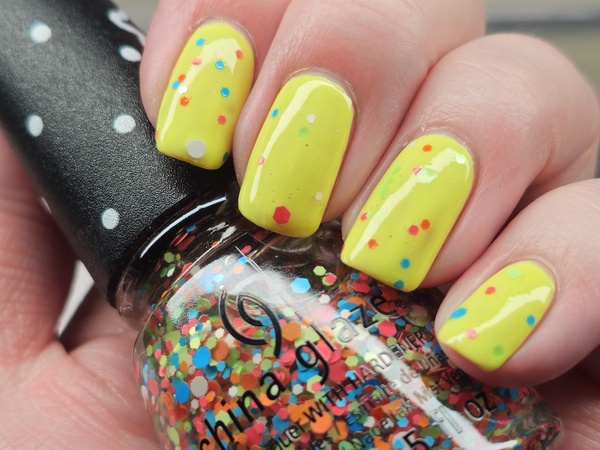 Nail polish swatch / manicure of shade China Glaze Rainbow Ice