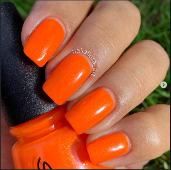 Nail polish swatch / manicure of shade China Glaze Takes Two to Mango