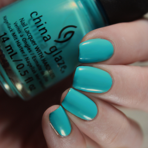 Nail polish swatch / manicure of shade China Glaze Cuba Diving