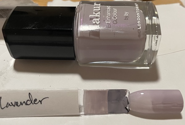 Nail polish swatch / manicure of shade Londontown Honey Lavender