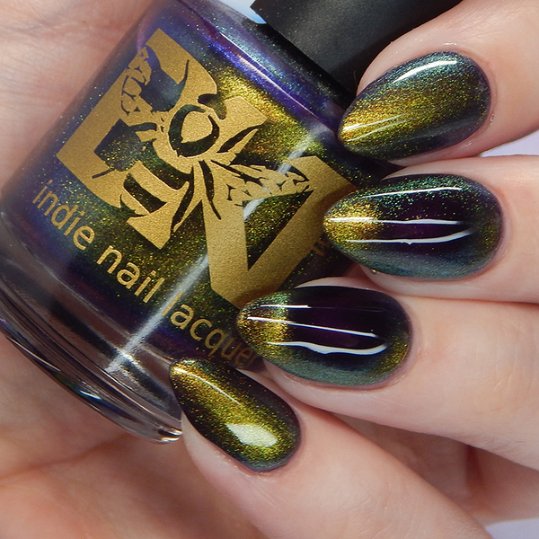 Nail polish swatch / manicure of shade Bee's Knees Lacquer Demeter