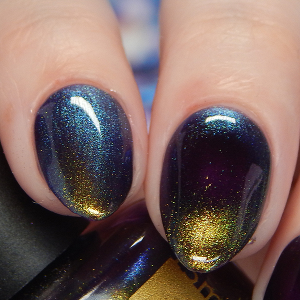 Nail polish swatch / manicure of shade Bee's Knees Lacquer Demeter