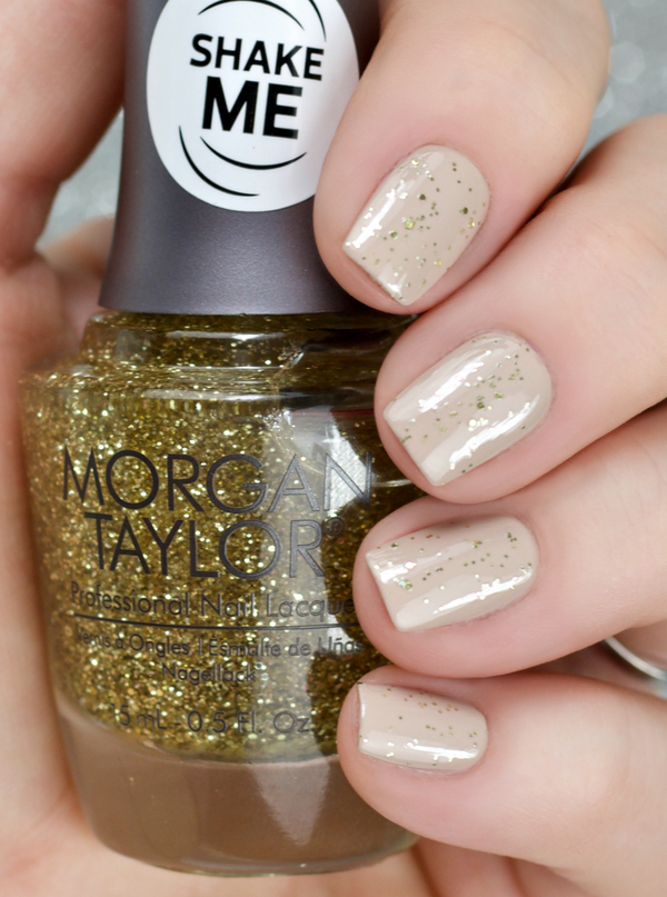 Nail polish swatch / manicure of shade Morgan Taylor California Gold