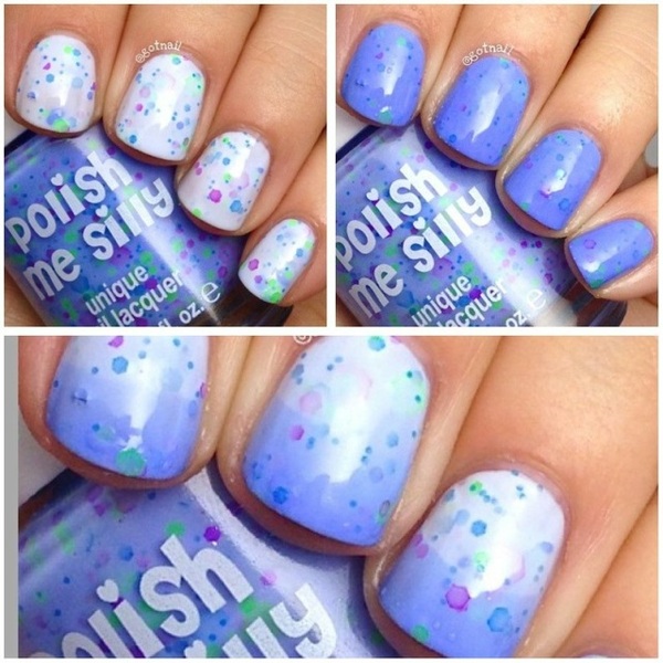 Nail polish swatch / manicure of shade Polish Me Silly Periwinkle Twinkle